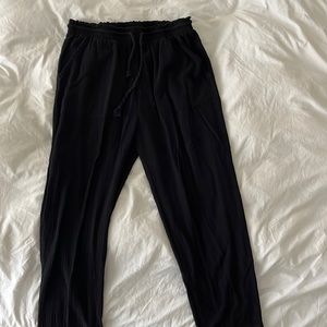 Black Cotton On Pants